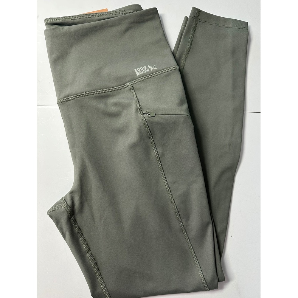 Eddie Bauer Trail Tight Green High Rise Athletic Leggings Women's Medium
